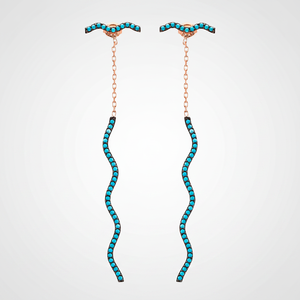 Micro Turquoise Ear Cuff <b>Earring</b> Wholesale Turkish Handmade 925 Sterling <b>Silver</b> Jewelry for Women - Product Image 2
