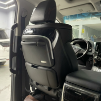 Meja Lipat di Sandaran Kursi Toyota Alphard Vellfire AH20 AH30 AH40 dengan Sandaran Kaki yang Dapat Disesuaikan dan Pengisian Daya Cepat 15W untuk Istirahat Perjalanan Jarak Jauh