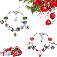 Calendrier de l'avent de noël Bracelets 2026 pour les filles 24 jours calendrier de compte à rebours de noël bijoux à bricoler soi-même faisant Kit cadeau