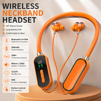 Nouveaux écouteurs tour de cou intra-auriculaires de monitoring sportifs à réduction de bruit avec étanchéité IPX7 et coque personnalisée pour assistant vocal
