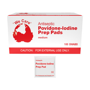 100 tampons de préparation à la povidone-iode, emballés individuellement, stériles, antiseptiques, lingettes désinfectantes pour les premiers secours et la préparation de la peau - Product Image 3
