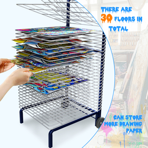 JH-Mech נייד מקלב מתאים כדי A2 גודל נייר קל להעביר 30 מדף אמנות מקלב עבור ילדים "יצירות אמנות - Product Image 5