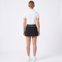 Falda pantalón de golf para mujer, línea A, de secado rápido, ligera, transpirable, con pantalones cortos incorporados, cintura elástica, falda deportiva elástica para verano