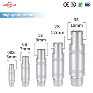 Connettore Circolare Coassiale Maschio a Singolo Contatto Serie <span class=keywords><strong>TFA</strong></span> S Linkhive, Autobloccante, Argento, Push-Pull, Compatibile con Lemo FFA - Product Image 3