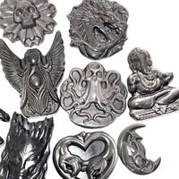 Crânes sculptés en obsidienne argentée naturelle, dragon, ange, décoration gothique, pierre de guérison, Reiki, cadeaux d'Halloween, vente en gros