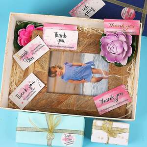 50pcs conception personnalisée carte de visite impression or Rose rose violet cartes de remerciement pour mariage personnalisé carte de remerciement papier - Product Image 5