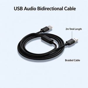สายเคเบิลบันทึกเสียง USB, บริดจ์เสียงสำหรับการถ่ายทอดสด, ระบบลูปแบ็คเสียงแบบไม่สูญเสียคุณภาพสำหรับแท็บเล็ตและไมโครโฟน - Product Image 2