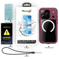 Étui étanche RedPepper pour iPhone 18 Pro Max, certifié IP68, étanche jusqu'à 2 m, étui de plongée avec protection d'écran intégrée