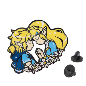 Pin Metálico de Alta Calidad con Diseño Nuevo de Anime <span class=keywords><strong>Zelda</strong></span> Link y Princesa <span class=keywords><strong>Zelda</strong></span>, Decoración para Mochila - Product Image 5