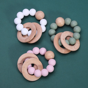 Pulsera suave sin Bpa para bebé, mordedores sensoriales con forma de anillo, Luna, Arco Iris, elefante de goma de silicona, juguetes de regalo, venta al por mayor - Product Image 6