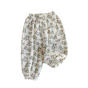 <span class=keywords><strong>Pantalon</strong></span> pour enfants en <span class=keywords><strong>gaze</strong></span> florale <span class=keywords><strong>de</strong></span> style coréen, fin et respirant pour l'été, pour garçons et filles, adapté à la climatisation, en pur <span class=keywords><strong>coton</strong></span> - Product Image 5