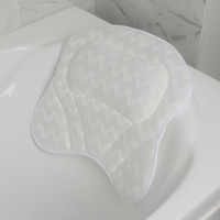 Coussins de bain de luxe, oreillers de bain pour le soutien du cou et du dos, appui-tête de bain avec tissu en maille 4D, ventouses antidérapantes