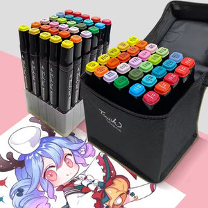 कला मार्कर सेट 24/48/60/80/120/168 रंग शराब आधारित दोहरी-टिप अनुकूलन योग्य पैकेजिंग पेंटिंग आपूर्ति - Product Image 1