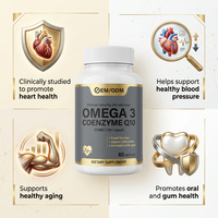 Capsules de Coenzyme Q10 Ubiquinol Omega 3 Premium pour l'Énergie Cellulaire, le Bien-être Cardiovasculaire, le Soutien Immunitaire et Antioxydant pour Adultes