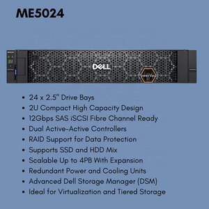 ชุดจัดเก็บข้อมูล ME5 PowerVault ME5012/ME5024/2U ME5084/5U saras/iSCSI/Fibre Channel RAID การจัดเก็บข้อมูลระดับองค์กรด้วย USB - Product Image 4