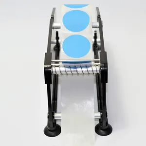 Dispensador de rótulo para mesa manual abs, 1 "núcleo, 4" de largura, preto/azul