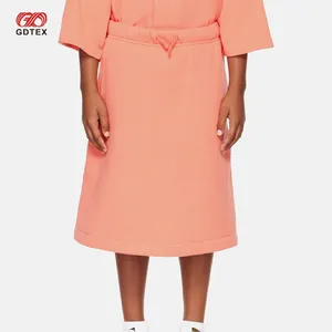 GDTEX Custom Hot Sale Skirts For Girls Spring Summer French Terry Elastic Waistband Girls Skirts