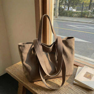 Fashion Zipper Handbag Canvas Printed Women's Cotton Canvas Handbag Customizable Shopping <b>Bag</b> - Product Image 6