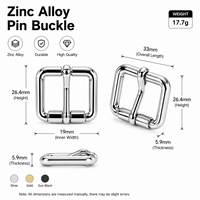 Boucle de ceinture en alliage de zinc en gros, boucle métallique pour sangle de sac à main, accessoires durables et écologiques pour sac en cuir réglable