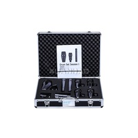Kit de microphones de batterie filaires 7 pièces/ensemble en métal de bonne qualité, avec étui en aluminium KG7, micros dynamiques et à condensateur XLR pour capteur de batterie acoustique