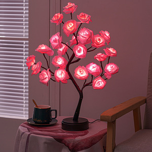 2024 New Atmosphere Colored <b>Light</b> Detachable Valentine's Day Night <b>Light</b> Decoration Rose LED <b>Tree</b> Christmas <b>Light</b> - Product Image 1