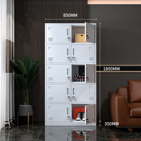 Casiers de gym métalliques à 10 portes, multifonctionnels, avec serrure à clé, pour mobilier de bureau, casiers pour le personnel d'entreprise, couleur RAL personnalisée, garantie 5 ans