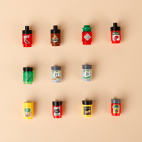 MOC ville rue chiffres boisson bouteille bloc de construction supermarché lait Soda bière boisson vin accessoire modèle briques enfant jouet cadeau