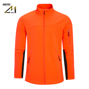 Veste coupe-vent orange pour homme Aonesport, imperméable, col montant, fermeture éclair, veste de sport d'extérieur - Product Image 1