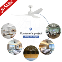 Ventilateur de plafond intelligent 1stshine ABS Blade Copper Motor, commande par application mobile, utilisation intérieure et extérieure, haute efficacité