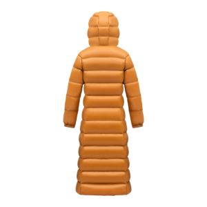 Veste d'hiver matelassée réversible imperméable à <span class=keywords><strong>capuche</strong></span> <span class=keywords><strong>longue</strong></span> et brillante pour femme BECHANCE, vêtement d'extérieur chaud et tendance - Product Image 2