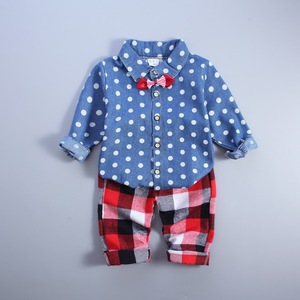 Lote de Ropa al por Mayor para Niñas, Camisa de Manga Larga y Pantalón a Cuadros - Product Image 1