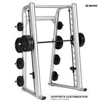 Machine Smith Commerciale Réglable en Acier, Équipement d'Entraînement Multifonctionnel pour Haltères, Idéal pour la Musculation en Salle de Sport