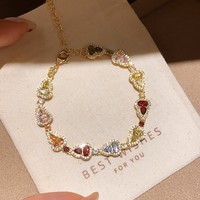 Bracelet en tungstène plaqué or véritable 14 carats avec pendentif gourde géométrique en zircon, luxe léger, haut de gamme, simple, élégant