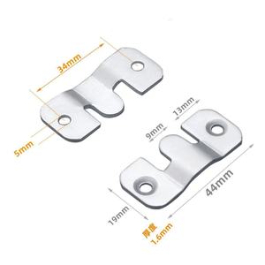 Mountain-Shaped Stainless Steel Connector 39x16mm 53x30mm Furniture <b>Mirror</b> Picture Frame Hanging Hook Durable Support - Product Image 2