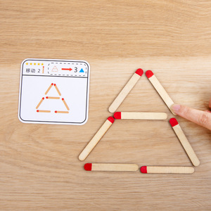 Meilleure vente créative Montessori en bois <span class=keywords><strong>allumette</strong></span> Puzzle enfants équation mathématique <span class=keywords><strong>casse</strong></span>-<span class=keywords><strong>tête</strong></span> réarrangement jeu de pensée jouet - Product Image 2
