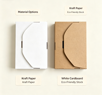 Boîte en papier kraft pliable personnalisée en gros avec logo, recyclable, écologique, pour bijoux, petits cadeaux, articles faits à la main