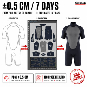 Combinaison <span class=keywords><strong>de</strong></span> plongée courte en néoprène 2 mm pour homme, OEM usine, manches courtes, jambes courtes, fermeture éclair dorsale, coutures plates, pour surf et natation en eau chaude - Product Image 3