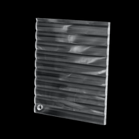 Panneau acrylique PMMA transparent décoratif à rayures étroites, prix usine