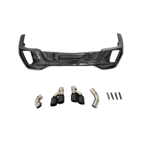 Difusor trasero de fibra de carbono forjado estilo LD, Kit de cuerpo de tubo de escape de labio de parachoques trasero para BMW X6 G06
