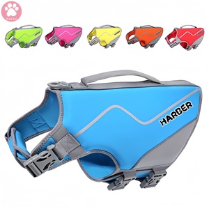 جاكيت صيفي من البوليستر للطفو على الكلاب بنمط كلاسيكي مع طباعة ونمط صلب لسترة الغوص للخوض في الهواء الطلق للحيوانات الأليفة - Product Image 3