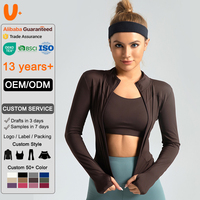 Vente Flash : Hauts de Yoga pour Femmes, Veste de Sport Entièrement Zippée, Sans Coutures, Extensible, Respirante, pour la Gym et l'Entraînement