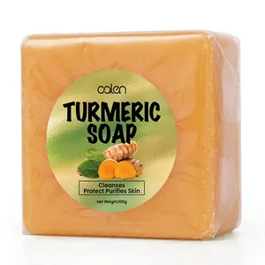 Wholesale Handmade Soap Remove Acne Pimples Dark Spots Natural Organic Turmeric Herbal Soap