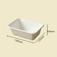 Boîte à lunch jetable biodégradable carrée de 750 ml en pulpe de bagasse, vaisselle pour les fêtes D888