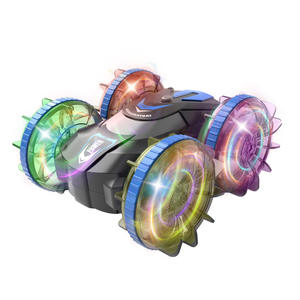 2,4G impermeable RC 360 <span class=keywords><strong>Stunt</strong></span> Drift vehículo de doble cara conducción niño juguete con luz anfibio coche de Control remoto con reloj - Product Image 2