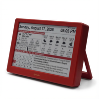 Calendrier intelligent Intelevia 7 pouces à encre électronique, protection oculaire, résolution 800x480, multilingue, synchronisation des jours fériés de 43 pays, horloge mondiale pour les voyages internationaux