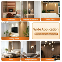 Panel Dinding Beralur Modern dari Arang Bambu Padat, Ramah Lingkungan, Cekung-Cembung, Cocok untuk Pelapis Dinding, Latar Belakang TV Indoor
