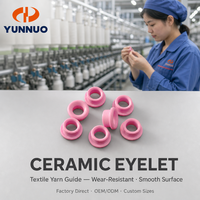 Œillet en céramique à bride pour machine textile, guide de fil et de cordon, alumine rose