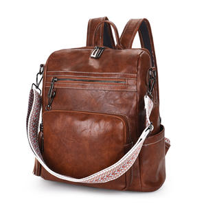 Sac à dos rétro léger pour femmes grande capacité motif géométrique transfrontalier PU sac à usage quotidien à la mode - Product Image 2