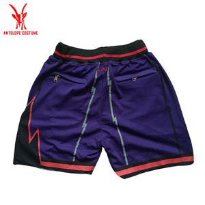 Logo personalizzato retrò per pantaloncini da basket per <span class=keywords><strong>uomo</strong></span> vecchia scuola Vintage poliestere bianco tasche in rete solo Don sudore - Product Image 2