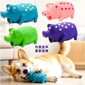 Jouet pour chien en latex qui couine avec rembourrage en coton, durable, pour la dentition et la mastication - Product Image 1